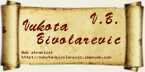 Vukota Bivolarević vizit kartica